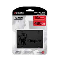 UNIDAD DE ESTADO SOLIDO KINGSTON INTERNO A400 480GB 2.5 SATA3 7MM LECT.500/ESCRIT.450MB/S PC/LAPTOP SA400S37/480G