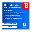 ESD BITDEFENDER SMALL OFFICE SECURITY, 20 PC + 1 SERVIDOR + 1 CONSOLA CLOUD, 1 AÑO (ENTREGA ELECTRONICA)