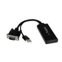 Adaptador VGA a HDMI con Audio y Alimentación USB Convertidor VGA