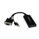 Adaptador VGA a HDMI con Audio y Alimentación USB Convertidor VGA