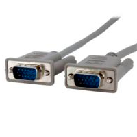 Cable VGA de Video 1.8M para Pantalla - HD15 Macho a Macho - Gris