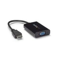 Adaptador de Video y Audio HDMI a VGA - HD15 Hembra - HDMI Macho