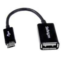 CABLE ADAPTADOR DE 12CM MICRO USB MACHO A USB A HEMBRA OTG PARA TABLETS SMARTPHONES TELFONOS INTELIGENTES - NEGRO - STARTECH.COM MOD. UUSBOTG