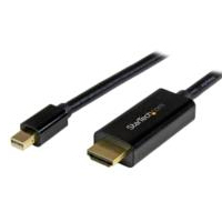 CABLE ADAPTADOR DE 3M MINI DISPLAYPORT A HDMI - 4K 30HZ - ULTRAHD - CABLE CON ADAPTADOR INCLUIDO - NEGRO - STARTECH.COM MOD. MDP2HDMM3MB