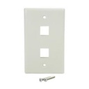 PLACA DE PARED DE 2 SALIDAS RJ45 - COLOR BLANCO - STARTECH.COM MOD. PLATE2WH
