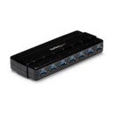 HUB USB 3.0 DE 7 PUERTOS - CONCENTRADOR USB 3.0 DE 7 PUERTOS - HUB DE ESCRITORIO CON ADAPTADOR DE ALIMENTACIN - COLOR NEGRO - STARTECH.COM MOD. ST7300USB3B