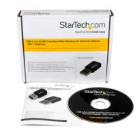 MINI ADAPTADOR DE RED USB 2.0 INALAMBRICO WIRELESS-AC DE BANDA DOBLE AC600 - WIFI 802.11AC 1T1R DE 2,4GHZ Y 5GHZ - STARTECH.COM MOD. USB433WACDB