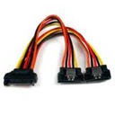 Cable de 15CM Adaptador Splitter Divisor de Alimentación SATA StarTech