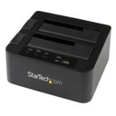 BASE DOCKING STATION ESATA USB 3.0 CON UASP DE 2 BAHIAS PARA DISCO DURO O SSD SATA III DE 2.5 O 3.5 PULGADAS - STARTECH.COM MOD. SDOCK2U33EB