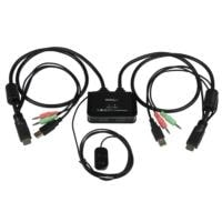 SWITCH CONMUTADOR KVM DE 2 PUERTOS HDMI® USB AUDIO MINI JACK CON CABLES INTEGRADOS SIN ALIMENTACION EXTERNA - 1080P - STARTECH.COM MOD. SV211HDUA