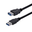 CABLE DE 1M DE EXTENSION ALARGADOR PASIVO USB 3.0 SUPERSPEED - MACHO A HEMBRA USB A - EXTENSOR - NEGRO - STARTECH.COM MOD. USB3SEXT1MBK