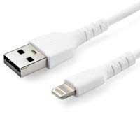 CABLE DE CARGA DE 1M USB A LIGHTNING - CABLE LIGHTNING CERTIFICADO MFI APPLE - CABLE LIGHTNING DE SERVICIO PESADO - BLANCO - STARTECH.COM MOD. RUSBLTMM1M