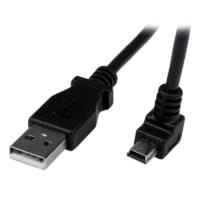 CABLE ADAPTADOR 2M USB A MACHO A MINI USB B MACHO ACODADO EN ANGULO HACIA ABAJO PARA TELEFONOS TABLETS Y DISPOSITIVOS MOVILES - STARTECH.COM MOD. USBAMB2MD