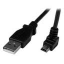 CABLE ADAPTADOR 2M USB A MACHO A MINI USB B MACHO ACODADO EN ANGULO HACIA ABAJO PARA TELEFONOS TABLETS Y DISPOSITIVOS MOVILES - STARTECH.COM MOD. USBAMB2MD