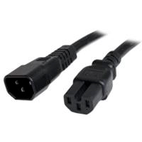 CABLE DE CORRIENTE DE 91CM DE EXTENSION - 14 AWG - 15A 250V - JUMPER BRIDGE IEC C14 A IEC C15 PARA SERVIDOR UPS - SERVICIO PESADO - STARTECH.COM MOD. PXTC14C153