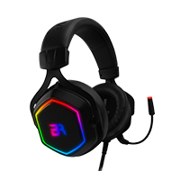 AUDIFONOS GAMER BALAM RUSH HESIX HS760 / ALAMBRICOS / DIADEMA INMERSIVA / USB / MICROFONO FLEXIBLE DESMONTABLE / ILUMINACION RGB / NEGRO / BR-929776