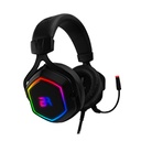 AUDIFONOS GAMER BALAM RUSH HESIX HS760 / ALAMBRICOS / DIADEMA INMERSIVA / USB / MICROFONO FLEXIBLE DESMONTABLE / ILUMINACION RGB / NEGRO / BR-929776