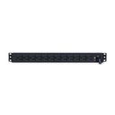 PDU CYBERPOWER (PDU15B12R) 12 SALIDAS NEMA 5-15R, MONTAJE 1U. SALIDA DE 100-125 V 15A.