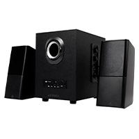 BOCINAS ACTECK HEAR AS480 / ALAMBRICO / CON SUBWOOFER / SURROUND 2.1 / SD, 3.5 MM, USB, BT / 3W - 10W / CONTROL DE VOLUMEN / NEGRO / AC-922067