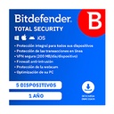 ESD BITDEFENDER TOTAL SECURITY MULTI DISPOSITIVOS / 5 USUARIOS / 1 AÑO (ENTREGA ELECTRONICA)