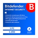 ESD BITDEFENDER INTERNET SECURITY / 1 USUARIO / 1 AÑO ENTREGA ELECTRONICA