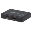 VIDEO SPLITTER,MANHATTAN,207669, HDMI 4K@30HZ, 1 IN:2 OUT,  AC