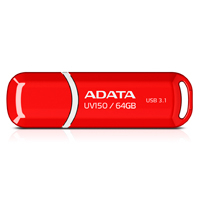 MEMORIA ADATA 64GB USB 3.2 UV150 ROJO (AUV150-64G-RRD)