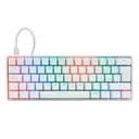 TECLADO MECÁNICO 60% GAME FACTOR KBG560-WH, RGB, TECLAS EXTRAS PINK INTERCAMBIABLES, RED SWITCH, USB BLANCO