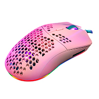 MOUSE GAME FACTOR MOG601 ROSA OPTICO 16000 DPI 7 BOTONES ULTRALIGHT RGB