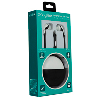 AUDIFONOS IN-EAR CON MICROFONO EASY LINE BY PERFECT CHOICE - BLACK/WHITE