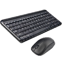 Kit Teclado y Mouse Quaroni Inalámbrico 2.4GHZ Color Negro