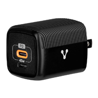 CARGADOR PARA PARED AU-402 FAST CHARGE 3.0 A 1 USB C 45W NEGRO