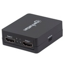 VIDEO SPLITTER,MANHATTAN,207652, HDMI 1080P, 1 IN2 OUT, ALIMENTADO POR USB