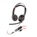 DIADEMA HP POLY 8X231AA BLACKWIRE C5220/ ALAMBRICA BINAURAL USB-A USB-C 3,5MM MICROFONO CANCELACION DE RUIDO ALMOHADILLAS DE VINIPIEL CONTROL DE LLAMADAS COLOR NEGRO CON NARANJA