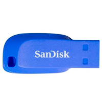 Memoria SanDisk 16GB USB 2.0 Cruzer Blade Z50 Electric Blue