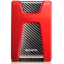 DISCO DURO EXTERNO ADATA HD650 1TB PORTATIL 2.5 USB 3.2 WINDOWS MAC LINUX CONTRAGOLPES COLOR ROJO AHD650-1TU31-CRD