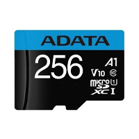 MEMORIA ADATA MICRO SDHC/SDXC 256GB UHS-I 100MB/25MB CLASE 10 V10 A1 C/ADAPTADOR AUSDX256GUICL10A1-RA1