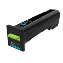 TONER LEXMARK 72K4XC0 CYAN, EXTRA ALTO RENDIMIENTO, HASTA 22000, PARA CS820DE, CX860DE, CX825DE