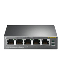 SWITCH | TP-LINK | TL-SG1005P | 5 PUERTOS RJ45 GIGABIT 10/100/1000 MBPS | NO ADMINISTRABLE |CON 4 PUERTOS POE | PARA ESCRITORIO