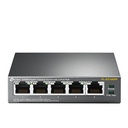 SWITCH | TP-LINK | TL-SG1005P | 5 PUERTOS RJ45 GIGABIT 10/100/1000 MBPS | NO ADMINISTRABLE |CON 4 PUERTOS POE | PARA ESCRITORIO