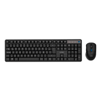 KIT ACTECK CREATOR SILENT PRO MK474 / TECLADO Y MOUSE / INALAMBRICO DONGLE USB / WIN, MAC, ANDROID / MEMBRANA /106 TECLAS / ERGONOMICO / 5000 DPI AJUSTABLE / 6 BOTONES / OPTICO / NEGRO /AC-943505