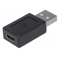 ADAPTADOR,MANHATTAN,354653, USB-C V2.0, AM-CH NEGRO