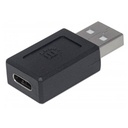 ADAPTADOR,MANHATTAN,354653, USB-C V2.0, AM-CH NEGRO
