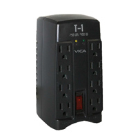 REGULADOR ELECTRONICO DE VOLTAJE VICA T1 750VA 400WATTS 8 NEMA 5-15R (4/4), 3 AÑOS DE GARANTIA