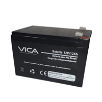 BATERIA DE REEMPLAZO VICA 12V 12AH, GENERICA COMPATIBLE CON EL 80% DE NO BREAKS DE OTRAS MARCAS, 1 AÑO DE GARANTIA