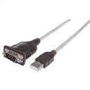 Convertidor USB a Serial DB9M 0.45 M 256 Kbp Manhattan