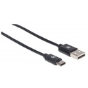 CABLE USB,MANHATTAN,354929,-C V2.0, C-A 2.0M NEGRO 480MBPS