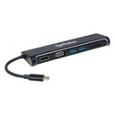 DOCKING,MANHATTAN,152631,4-1,USB-C A HDMI VGA 2 USB 3.1 LECTOR TARJETAS SD M-H