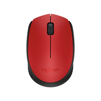 Mouse Logitech M170 Óptico Inalámbrico Receptor USB 1000DPI Rojo