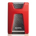 DISCO DURO EXTERNO ADATA HD650 2TB PORTATIL 2.5 USB 3.2 WINDOWS MAC LINUX CONTRAGOLPES COLOR ROJO AHD650-2TU31-CRD